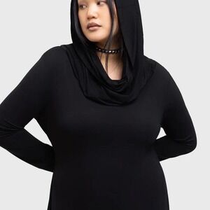 killstar infinitum long sleeve black top size small